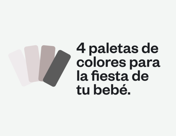 4 Paletas de Colores Neutros para Fiestas de Bebés